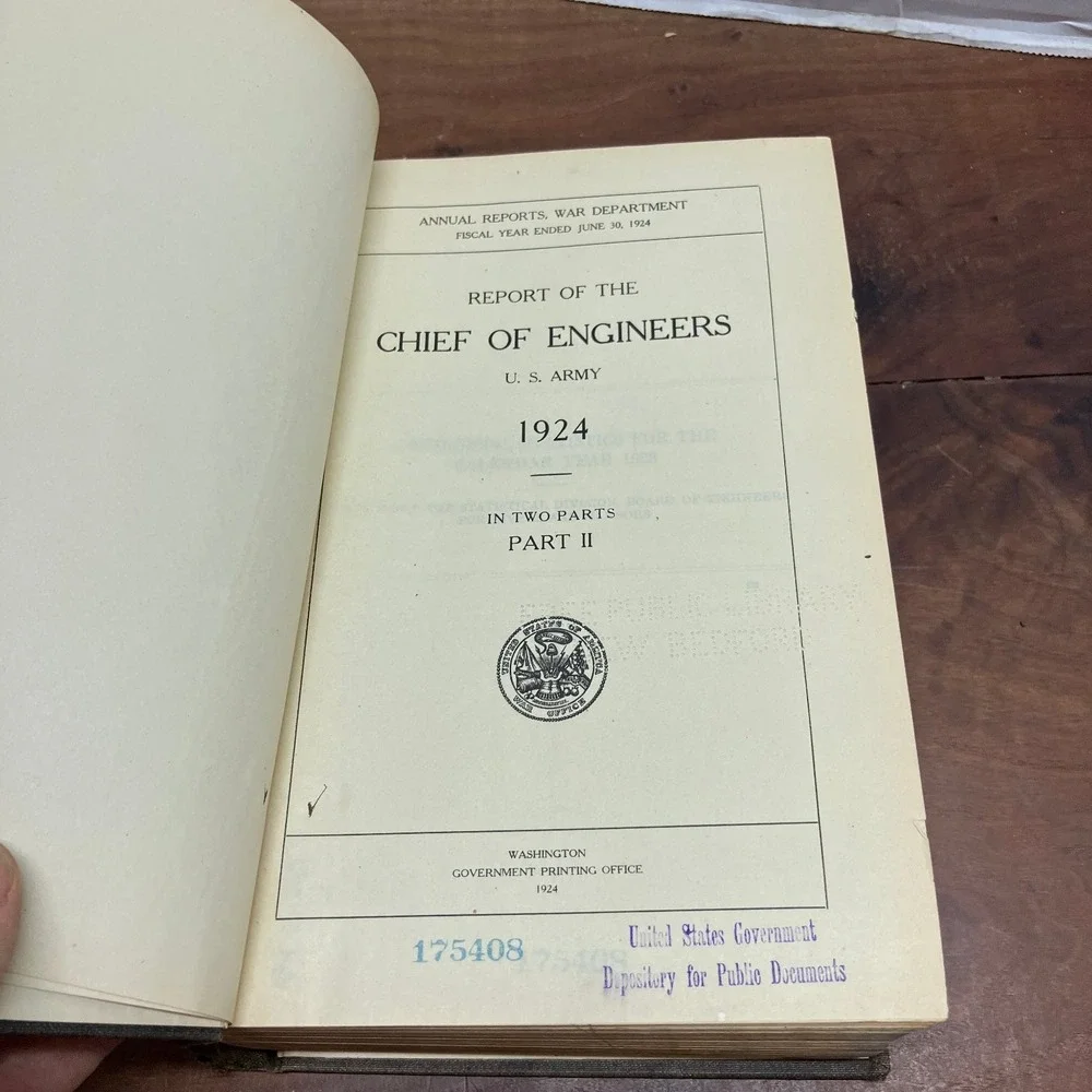 Report Chief of Engineers US Army 1924 Part II Commercial Statistics GPO